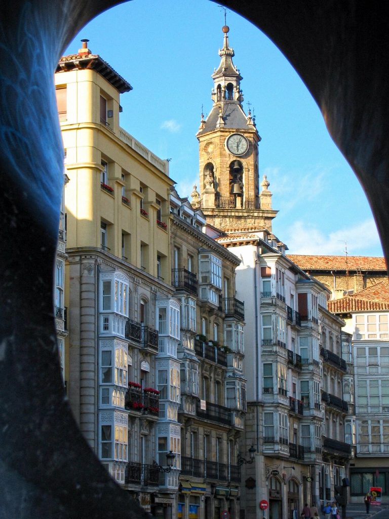 vitoria, square, bell tower